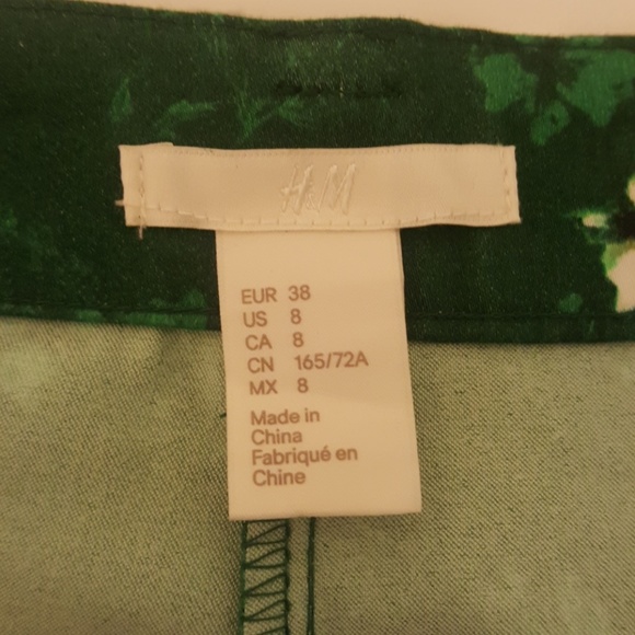 Floral cropped skinny mid-waist pants - Picture 4 of 5